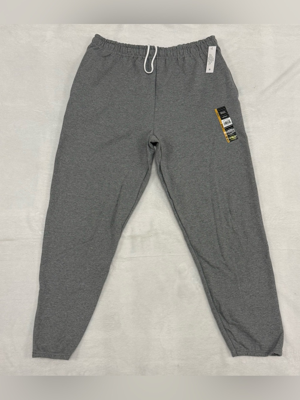 Men’s Athletic Works Gray Fleece Jogger Sweatpants Moisture Wicking Large NWT